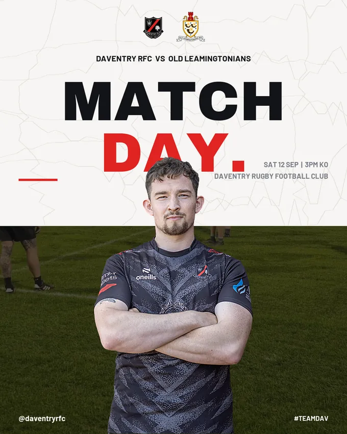 Match day poster: Daventry RFC v Old Leamingtonians, player portrait
