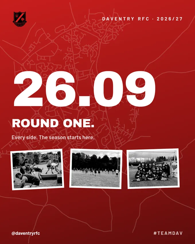 Round One heritage poster: 26.09, every side, black and white club photos