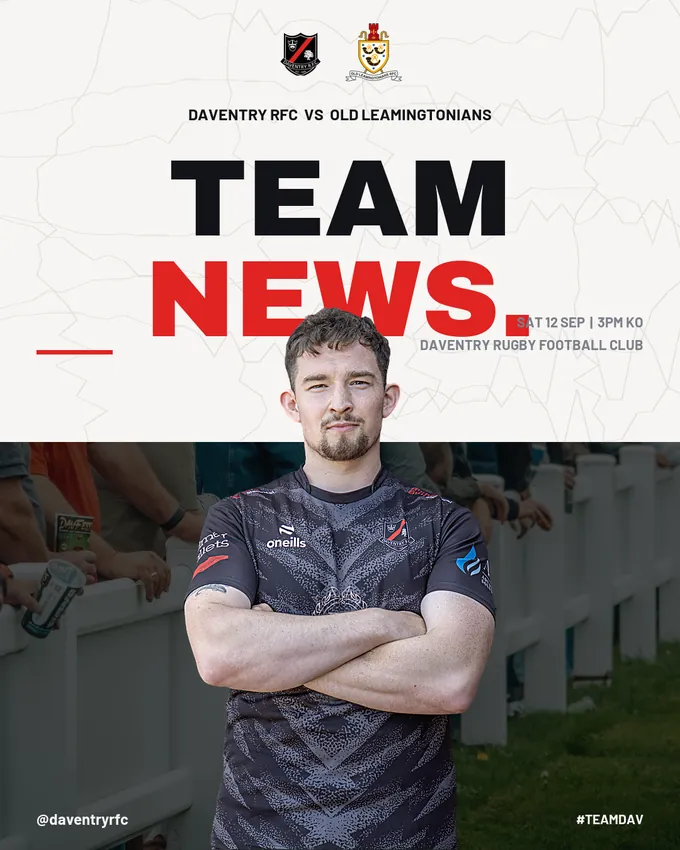 Team news carousel slide: Daventry RFC v Old Leamingtonians