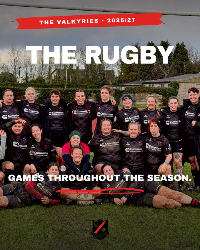 The Valkyries season poster: the squad on the pitch